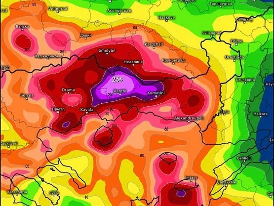 Κίνδυνος πλημμυρών στην Ξάνθη. Στο επίκεντρο μεγάλων βροχοπτώσεων