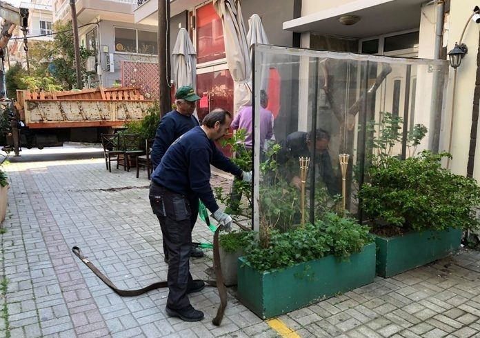 Αλεξανδρούπολη: «Γκρεμίζονται» πέργκολες, παρτέρια και λοιπές παράνομες κατασκευές από τα πεζοδρόμια Αλεξανδρούπολη: «Γκρεμίζονται» πέργκολες, παρτέρια και λοιπές παράνομες κατασκευές από τα πεζοδρόμια